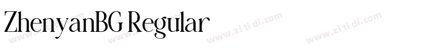 ZhenyanBG Regular字体转换